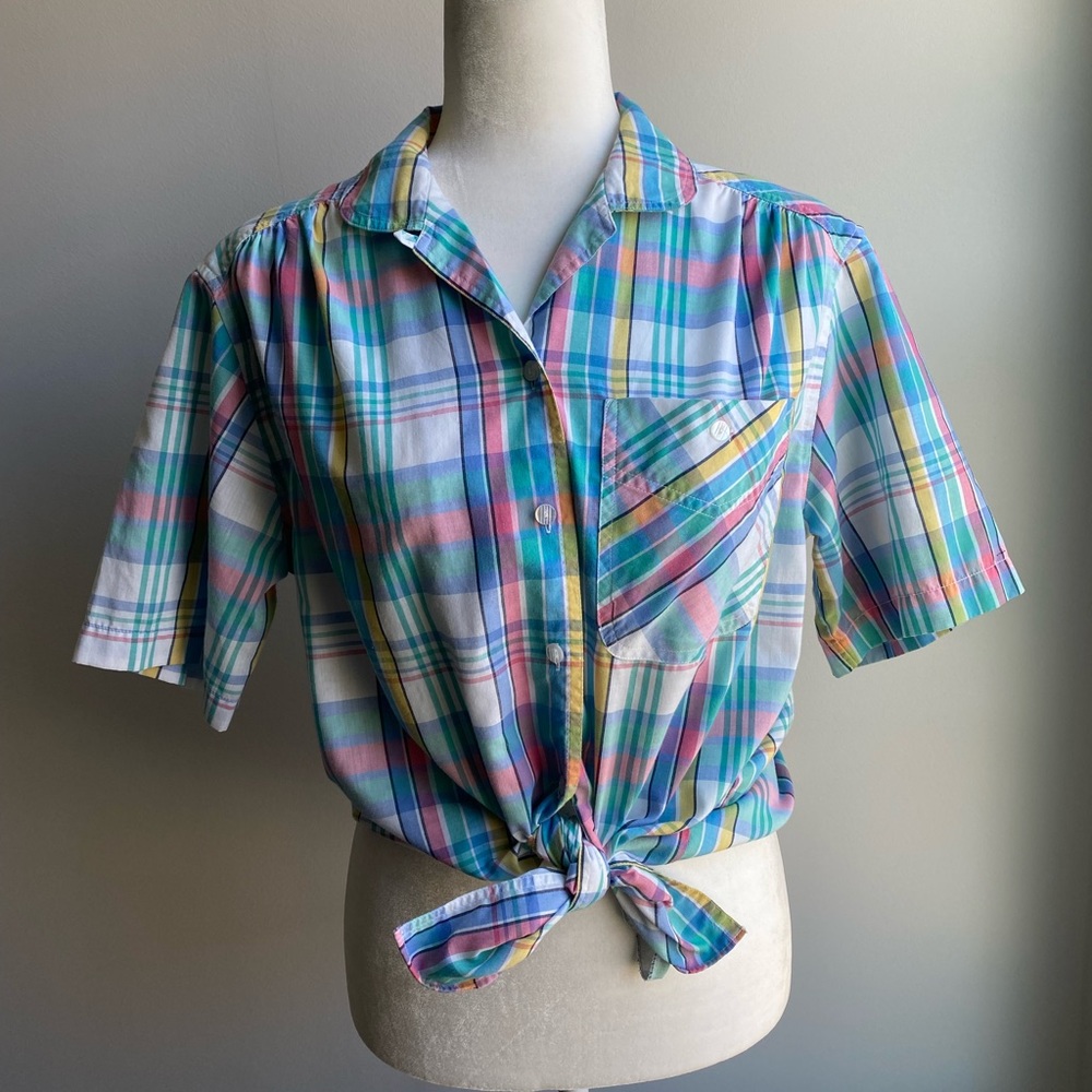 Vintage Carriages Court Pastel Plaid Shirt